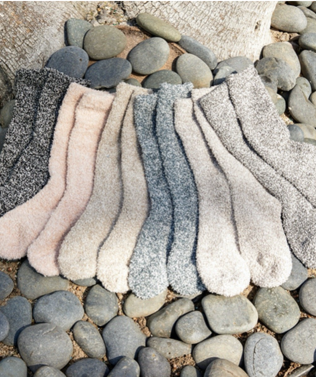 Barefoot Dreams CozyChic® 3 Pair Sock Set-Fig Multi – Adelaide's