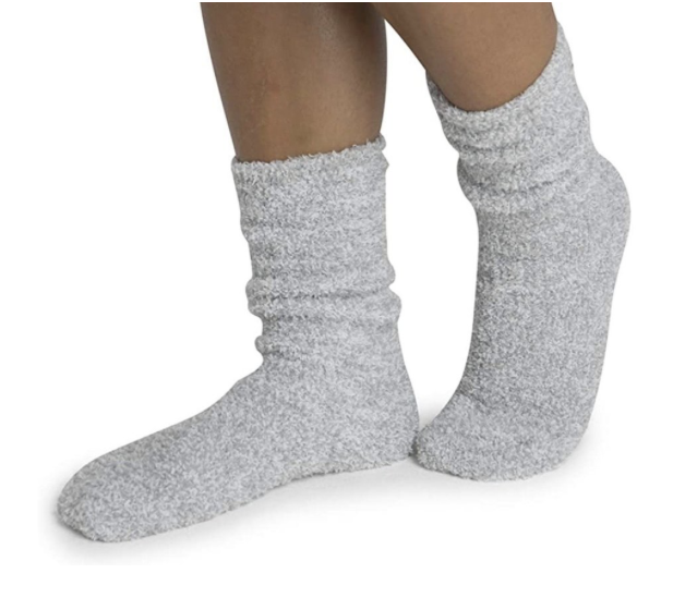 Barefoot Dreams CozyChic Women's Plaid Socks, Crew Socks